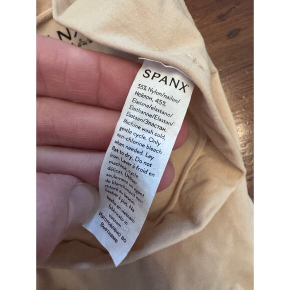 Spanx Womens Higher Power Shorts Beige High Waisted Shaping Short Sz S 2745 NEW - Picture 4 of 6